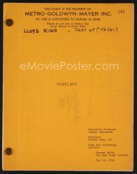 7y116 PENELOPE revised draft script May 16, 1966, screenplay by George Wells, Tom & Frank Waldman!