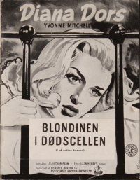 7y141 BLONDE SINNER Danish program '56 different photos & artwork of sexy bad girl Diana Dors!