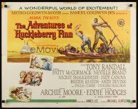 7z219 ADVENTURES OF HUCKLEBERRY FINN 1/2sh '60 Mark Twain, Eddie Hodges, Archie Moore!