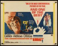 7z229 AMERICANIZATION OF EMILY 1/2sh '64 James Garner, Julie Andrews, Paddy Chayefsky!