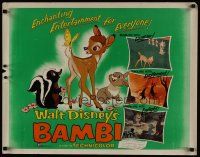 7z246 BAMBI 1/2sh R57 Walt Disney cartoon deer classic, great art with Thumper & Flower!