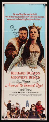 8a025 ANNE OF THE THOUSAND DAYS insert '70 King Richard Burton & Genevieve Bujold!