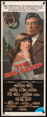 8a061 BIG SLEEP insert '78 art of Robert Mitchum & sexy Candy Clark by Richard Amsel!