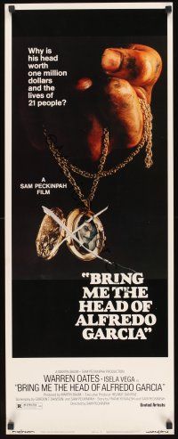 8a086 BRING ME THE HEAD OF ALFREDO GARCIA insert '74 it's worth one million dollars & 21 lives!