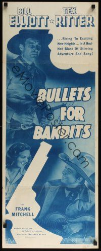 8a091 BULLETS FOR BANDITS insert R53 Wild Bill Elliott, Tex Ritter, Dorothy Short!