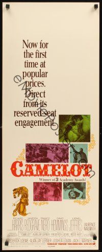 8a097 CAMELOT insert '68 Richard Harris as King Arthur, Vanessa Redgrave as Guenevere!