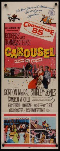 8a104 CAROUSEL insert '56 Shirley Jones, Gordon MacRae, Rodgers & Hammerstein musical!