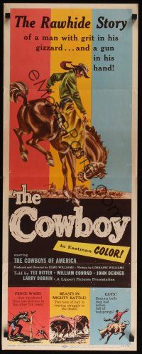 8a137 COWBOY insert '54 William Conrad has grit in his gizzard and a gun in his hand!