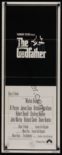 8a264 GODFATHER int'l insert '72 Marlon Brando & Al Pacino in Francis Ford Coppola crime classic!