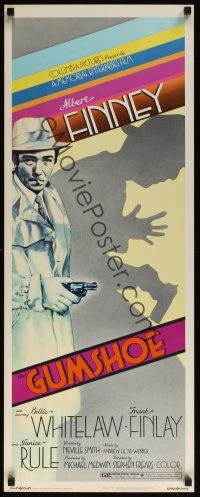 8a281 GUMSHOE insert '72 Stephen Frears directed, cool film noir art of Albert Finney!