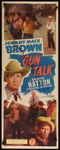 8a282 GUN TALK insert '47 Raymond Hatton, Johnny Mack Brown!