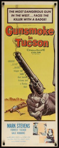 8a287 GUNSMOKE IN TUCSON insert '58 most dangerous gun in the West faces killer with a badge!