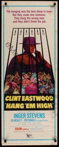 8a289 HANG 'EM HIGH insert '68 Clint Eastwood, they hung the wrong man and didn't finish the job!