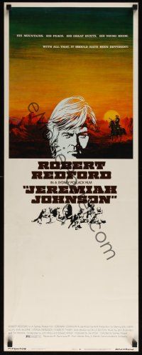 8a336 JEREMIAH JOHNSON insert '72 cool artwork of Robert Redford, directed by Sydney Pollack!