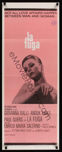 8a354 LA FUGA insert '66 Paola Spinola directed Italian lesbian sex drama, pretty Giovanna Ralli!