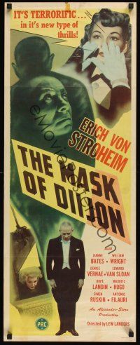 8a409 MASK OF DIIJON insert '46 Erich Von Stroheim, it's terrorific!