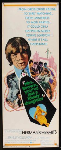 8a428 MRS BROWN YOU'VE GOT A LOVELY DAUGHTER insert '68 Peter Noone wearing mod tie with title!