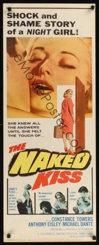 8a436 NAKED KISS insert '64 Sam Fuller, sexy bad girl Constance Towers!