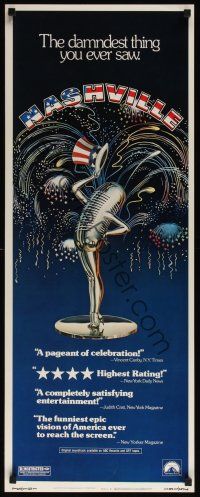 8a438 NASHVILLE insert '75 Robert Altman, cool patriotic sexy microphone artwork!