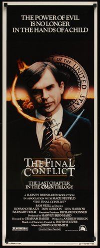 8a459 OMEN 3 - THE FINAL CONFLICT insert '81 creepy image of Sam Neill as President Damien!
