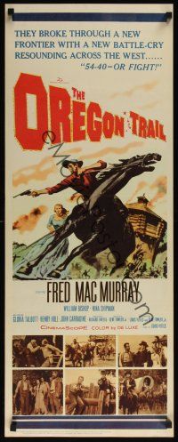8a467 OREGON TRAIL insert '59 Fred MacMurray broke through a new frontier with 54-40 or Fight!