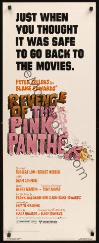 8a518 REVENGE OF THE PINK PANTHER insert '78 Peter Sellers, Blake Edwards, funny cartoon art!
