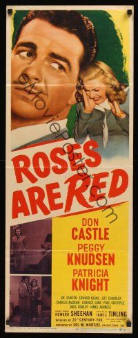8a534 ROSES ARE RED insert '47 Don Castle, Peggy Knudsen, Patricia Knight!