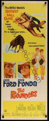 8a537 ROUNDERS insert '65 Glenn Ford, Henry Fonda, sexy Sue Ane Langdon & Hope Holiday!