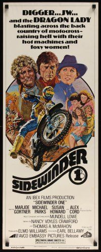 8a572 SIDEWINDER 1 insert '77 Robert Tanenbaum dirt bike motocross art!