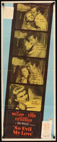 8a584 SO EVIL MY LOVE insert '48 great images of Ray Milland & back-stabbing Ann Todd!