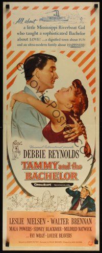 8a635 TAMMY & THE BACHELOR insert '57 Debbie Reynolds seducing Leslie Nielsen!