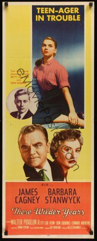 8a653 THESE WILDER YEARS insert '56 James Cagney & Barbara Stanwyck have a teenager in trouble!