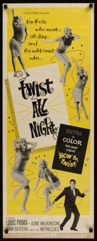 8a692 TWIST ALL NIGHT insert '62 Louis Prima, great images of sexy dancing June Wilkinson!