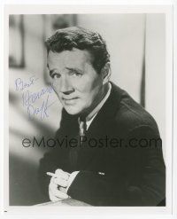 8b076 HOWARD DUFF signed 8x10 REPRO still '80s close up smoking portrait wearing suit & tie!
