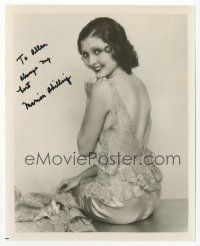 8b091 MARION SHILLING signed 8x10 REPRO still '80s close up of the sexy actress in backless dress!