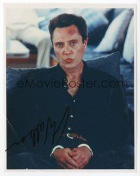 8b068 CHRISTOPHER WALKEN signed color 8x10 REPRO still '02 close up of the bruised tough guy!