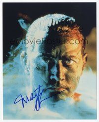 8b093 MARTIN SHEEN signed color 8x10 REPRO still '01 close up in camoflauge from Apocalypse Now!