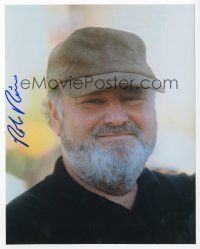 8b100 ROB REINER signed color 8x10 REPRO still '01 great smiling close up of the director!