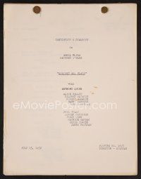8b159 AGAINST ALL FLAGS continuity & dialogue script July 1952, screenplay by MacKenzie & Hoffman!