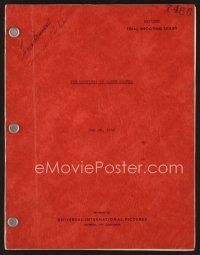 8b171 COUNTESS OF MONTE CRISTO revised final shooting script May 29, 1948, screenplay by Bowers!