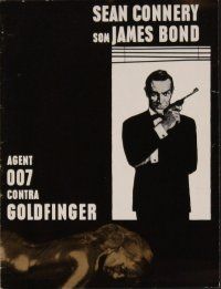 8b120 GOLDFINGER Danish program '64 Sean Connery as James Bond, Eaton, Blackman & Froebe shown!