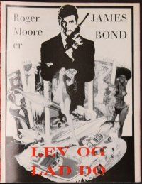 8b132 LIVE & LET DIE Danish program '73 Roger Moore as Ian Fleming's James Bond!