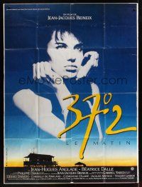 8c119 BETTY BLUE French 1p '86 Jean-Jacques Beineix, close up of pensive Beatrice Dalle in sky!
