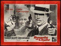 8c095 BONNIE & CLYDE French 8p R80s notorious crime duo Warren Beatty & Faye Dunaway!