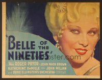 8c347 BELLE OF THE NINETIES jumbo WC '34 great close-up sexy art of Mae West!