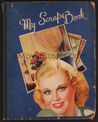 8c067 GINGER ROGERS scrapbook '30s filled with images & articles, cover art by Earl Christy!