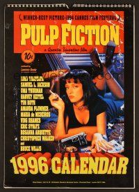 8c075 PULP FICTION English calendar '94 Quentin Tarantino, sexy Uma Thurman smoking in bed!