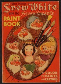 8c048 SNOW WHITE & THE SEVEN DWARFS coloring book '38 Walt Disney classic, great art!
