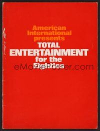 8c062 TOTAL ENTERTAINMENT FOR THE EIGHTIES promo book '79 AIP, Mad Max!