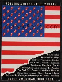 8c060 ROLLING STONES STEEL WHEELS NORTH AMERICAN TOUR 1989 program '89 Mick Jagger, Keith Richards